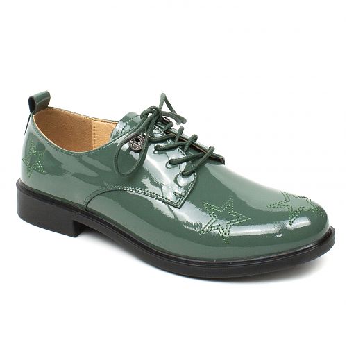 pantofi dama verde lac