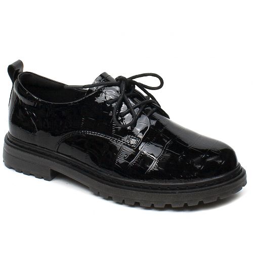 pantofi dama 74206 1 negru lac