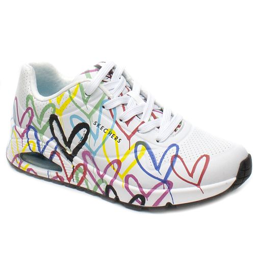 pantofi dama sport 155507 alb+multicolor