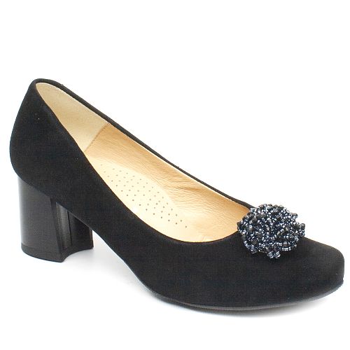 pantofi dama PFCRT 997 100 negru velur