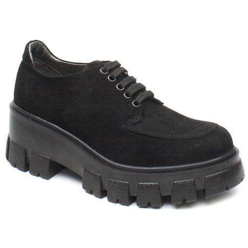pantofi dama D44 2356 negru velur