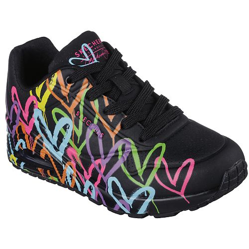 pantofi dama sport UNO HIGHLIGHT LOVE 177981 negru+multicolor