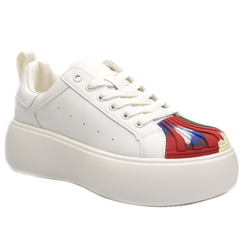 pantofi dama 88135 alb+multicolor
