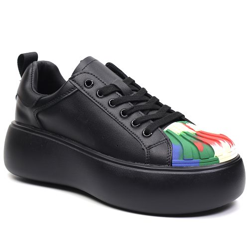 pantofi dama 88135 negru+multicolor